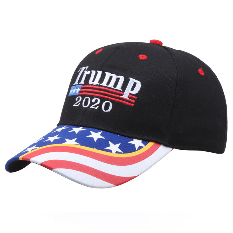 Trump2020 3D Embroidery logo 6 Panels Plain color Baseball Cap - 副本