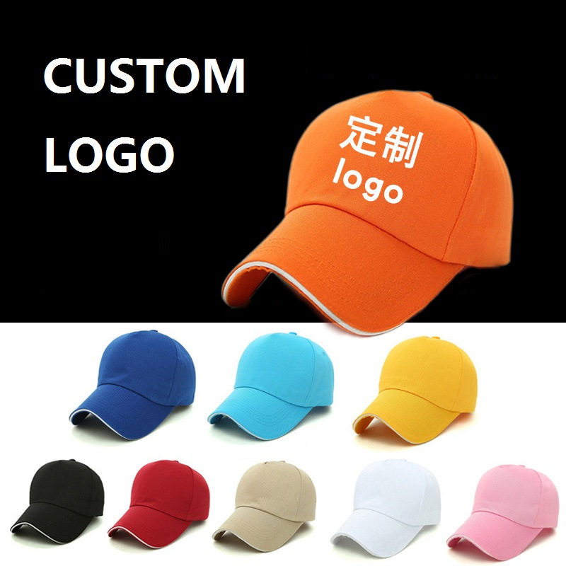 3D Embroidery logo 5Panels Baseball Cap With Sandwich Edge-wrapping Brim