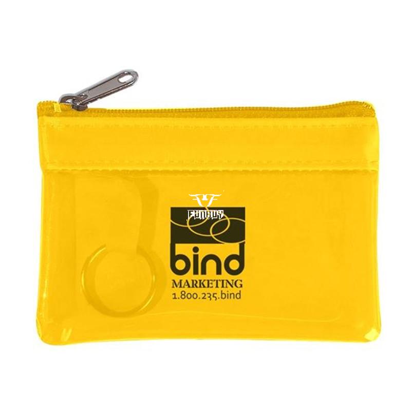 Translucent Zippered Coin Pouch In Vinyl
