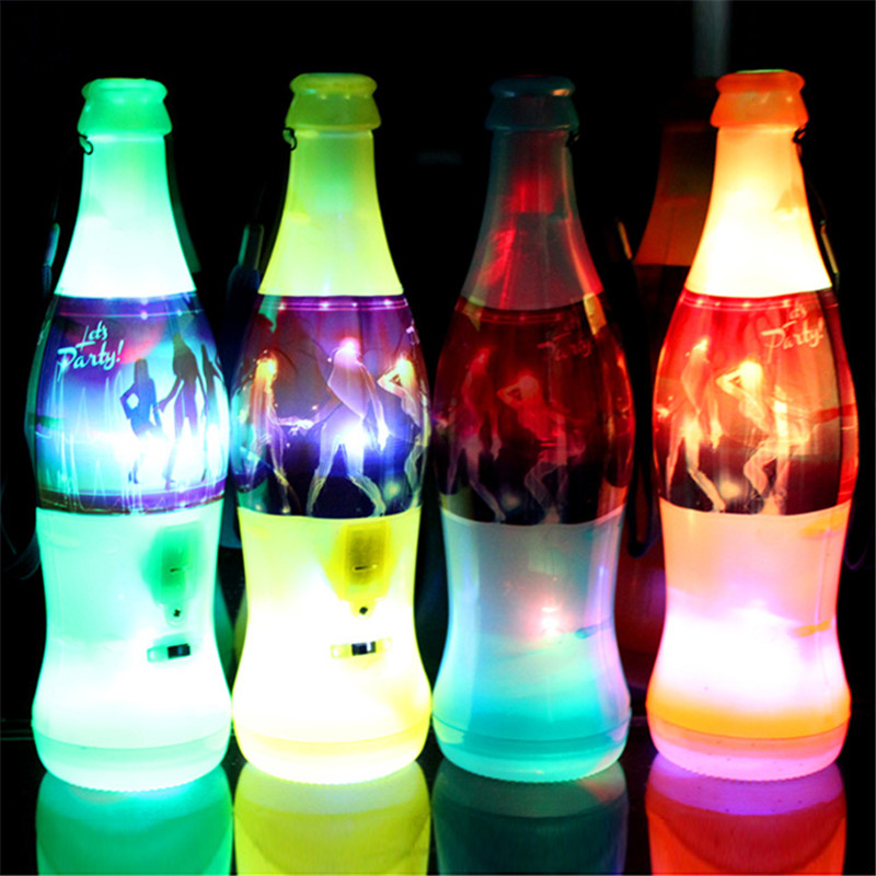 LED bottle air horn with convenient lanyard 