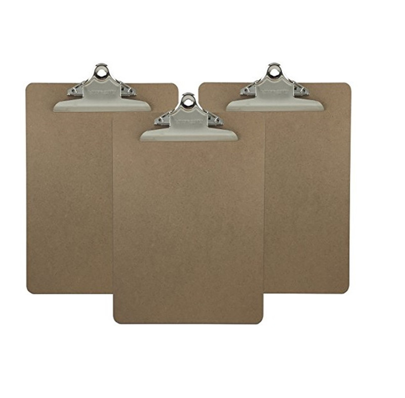 3Packs/box Letter Size MDF Clipboard With Butterfly Clip 9'' x 12.5'' Hardboard  - 副本