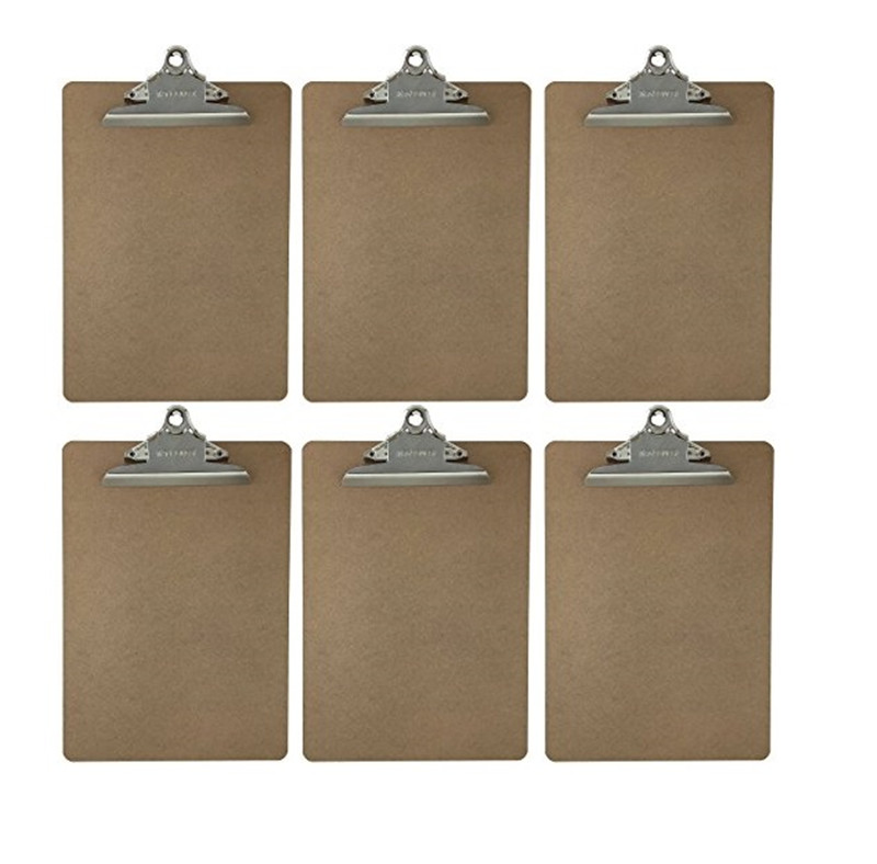 6Packs/box Letter Size MDF Clipboard With Butterfly Clip 9'' x 12.5'' Hardboard  - 副本 - 副本