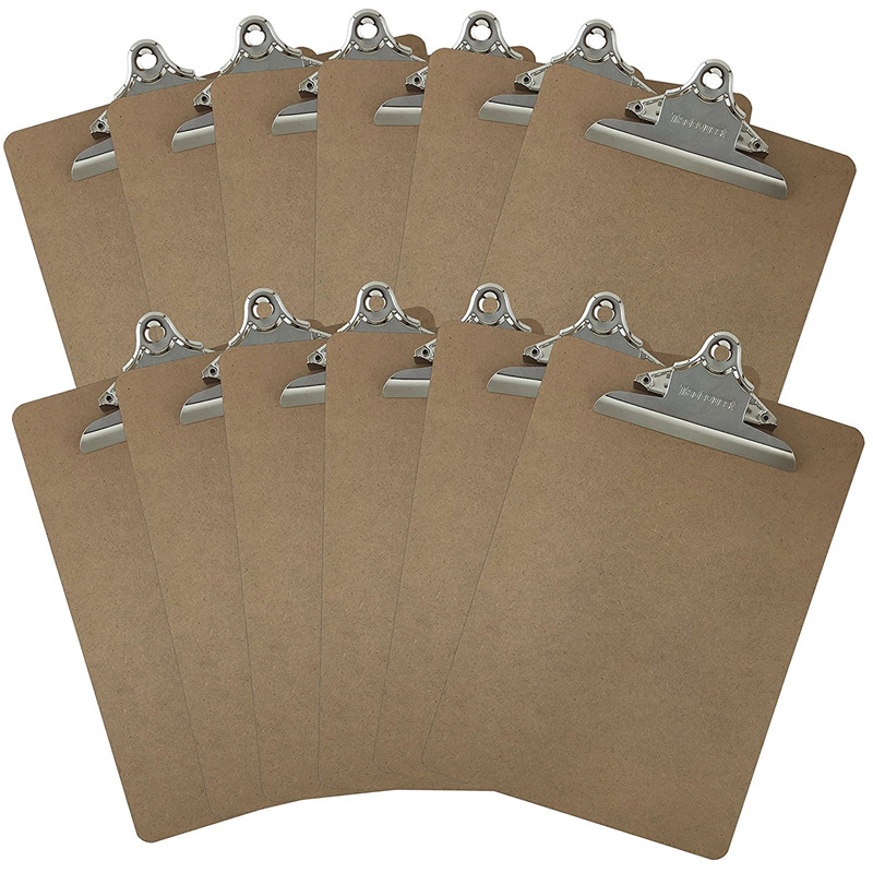 12 Packs/box Letter Size MDF Clipboard With Butterfly Clip 9'' x 12.5'' Hardboard  - 副本 - 副本 - 副本