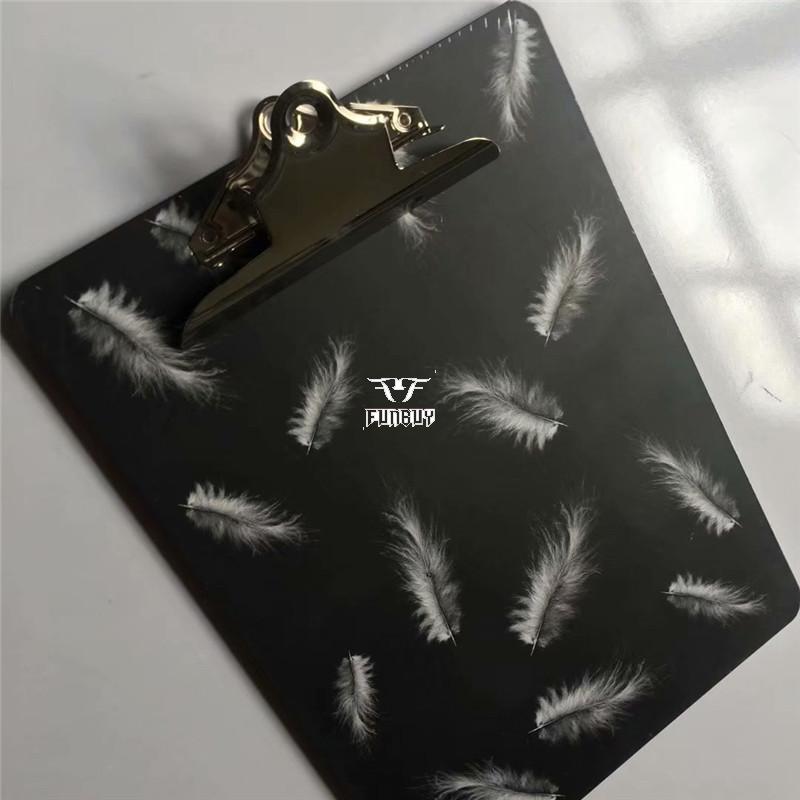 2019 New Product Full color UV printing MDF Clipboard With Butterfly Clip                                                                                                                       