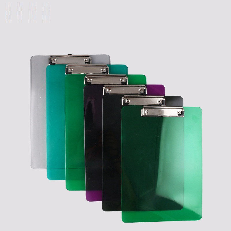 Transparent Surface Plastic Clipboard with Low-profile clip