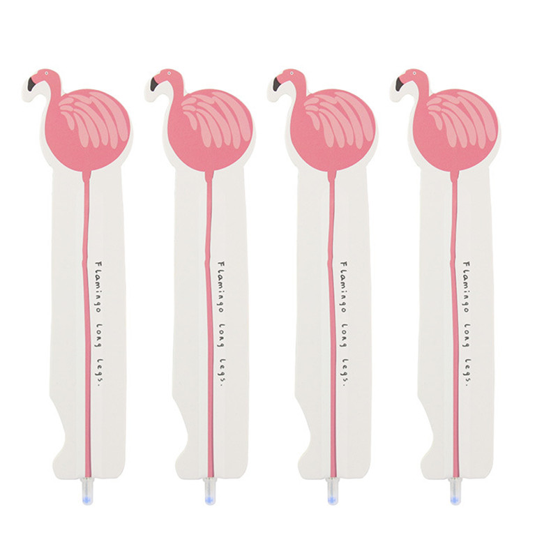  Flamingo Bookmarker Pen Paper Ball Pen 