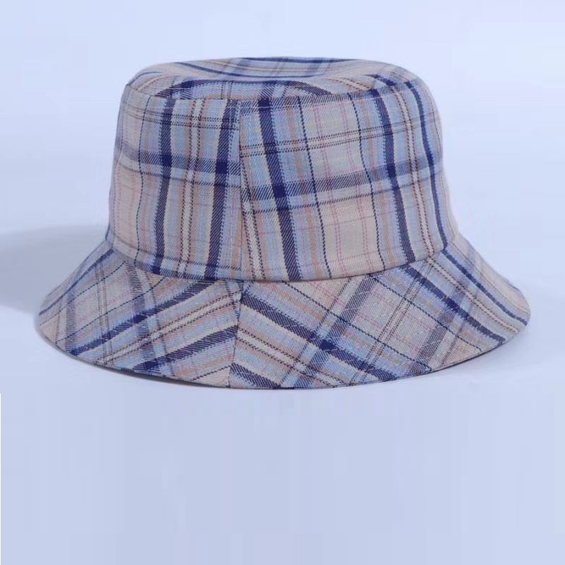 Check gingham Summer hats  fishing hats beach sun cap